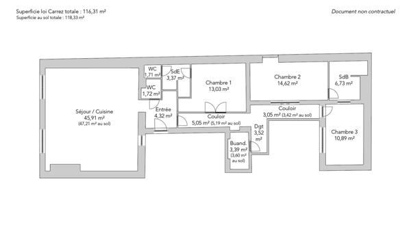 Appartement Paris 7e - UNIVERSITÉ / SAINTS-PÈRES