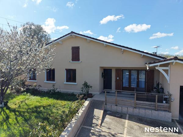 A Vendre Maison de plain-pied de 108 m² avec garage et jardin sur la commune de Lannes
