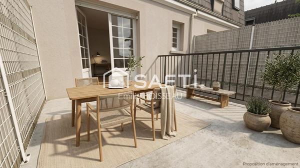 Maison 3 chambres garage jardinet terrasse