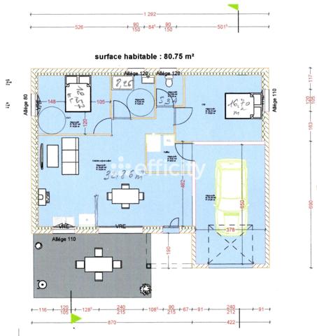 Maison
         3 pièces
        - 81 m² 225 000 € *