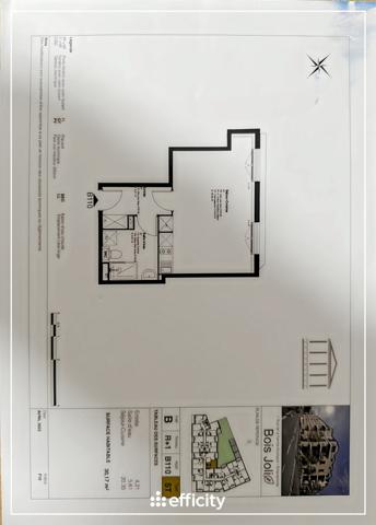 Appartement 1 pièce - 30 m² Exclusivité efficity