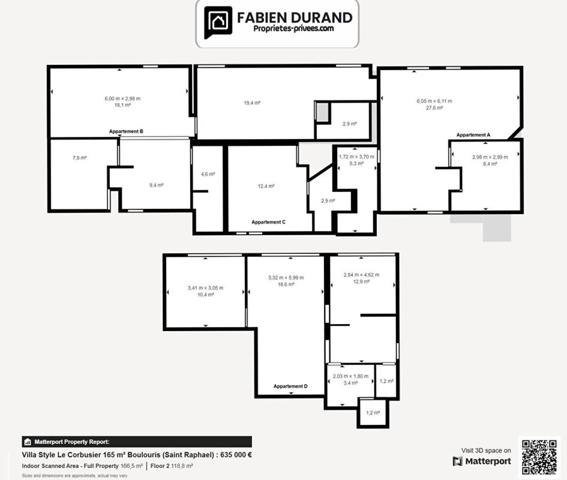 Villa Style Le Corbusier 166 m²  Saint-Raphaël (Boulouris) : 499 000