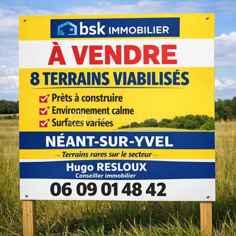 Terrain de 875 m²
