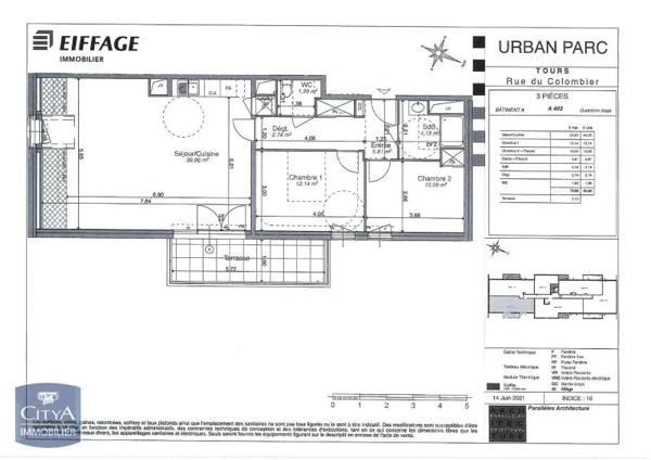 Appartement à louer 3 pièces 76.86m²
