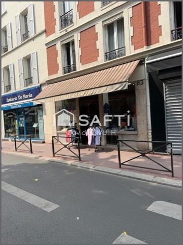 FONDS DE COMMERCE LEVALLOIS RUE ARISTIDE BRIAND SURFACE 85 m2 VITRINE 7 METRES LOYER 1200€ HT/MOIS
