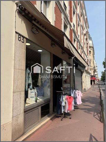 FONDS DE COMMERCE LEVALLOIS RUE ARISTIDE BRIAND SURFACE 85 m2 VITRINE 7 METRES LOYER 1200€ HT/MOIS