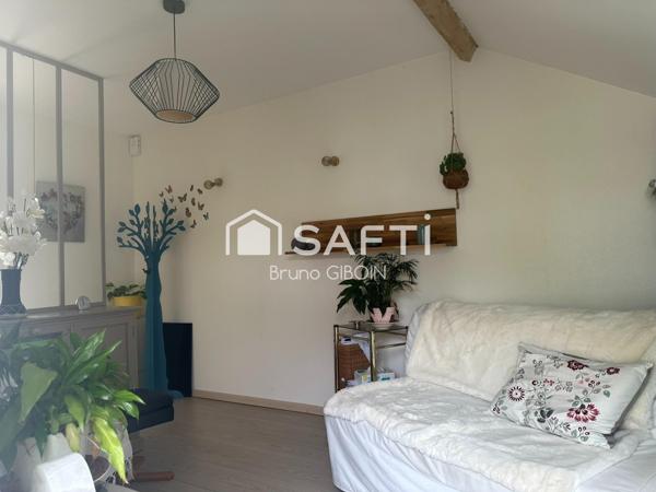 Maison 3 pièces 82 m², 2 chambres, terrasse, terrain.