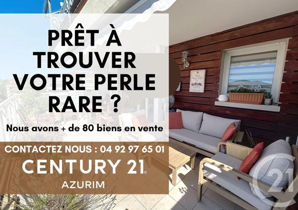 Appartement F3 à vendre  3 pièces - 70,25 m 2   MANDELIEU LA NAPOULE  - 06