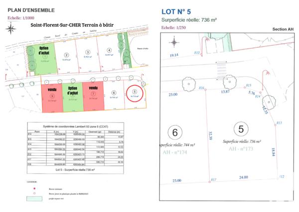 Terrain à vendre 736 m² Saint-Florent-sur-Cher