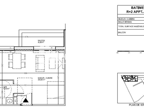 Location Studio 29.16 m² - ZAC INTERCAMPUS Amiens 80000