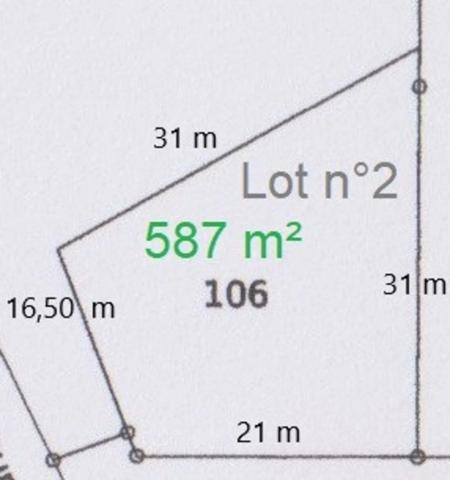 TERRAIN A VENDRE 587 M² EN ÉCO-LOTISSEMENT !!