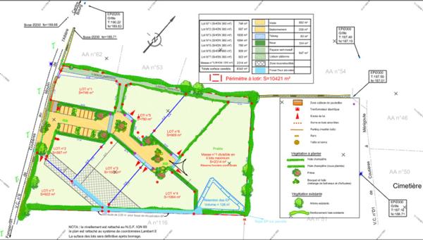 TERRAIN A VENDRE 587 M² EN ÉCO-LOTISSEMENT !!