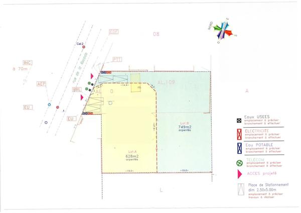 TERRAIN VIABILISÉ - 628M2 - LIGNAN SUR ORB
