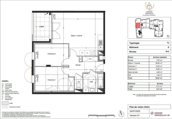 livraison mars 2027 appartement 3 pièces à Maurepas