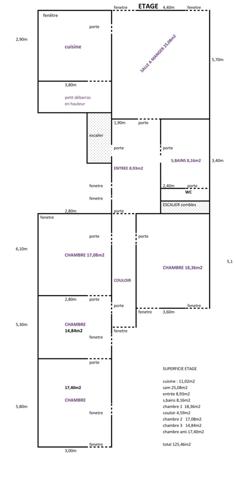 Dpt Vosges (88), à vendre RAMBERVILLERS immeuble T15 de 280 m2 à rénover en 5 ou 6 appartements avec cour