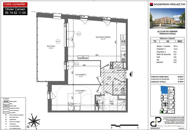 Appartement 4 pièces - 67 m²