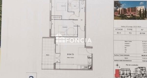 Location Appartement 3 pièces 68.2 m² - Morières-lès-avignon 84310
