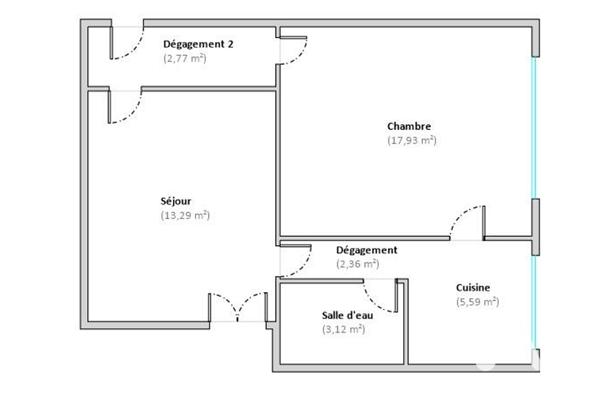 Appartement à vendre 2 pièces 45,06 m² Montgeron