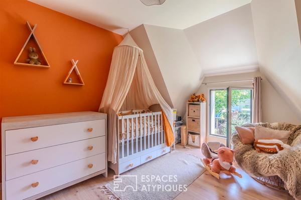 Chaumière contemporaine et son annexe indépendante