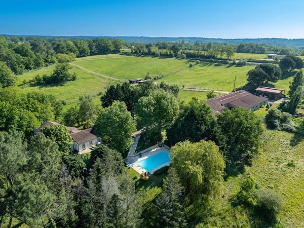 Dpt Dordogne (24), à vendre BERGERAC propriété P7 - terrain de 87000 m2