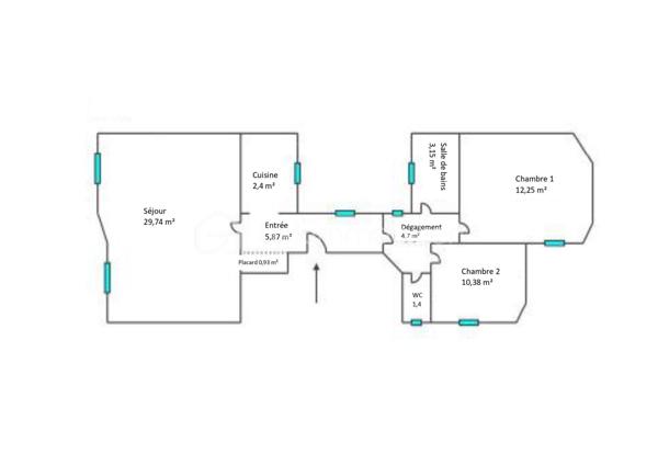 Appartement de 71,69 m²