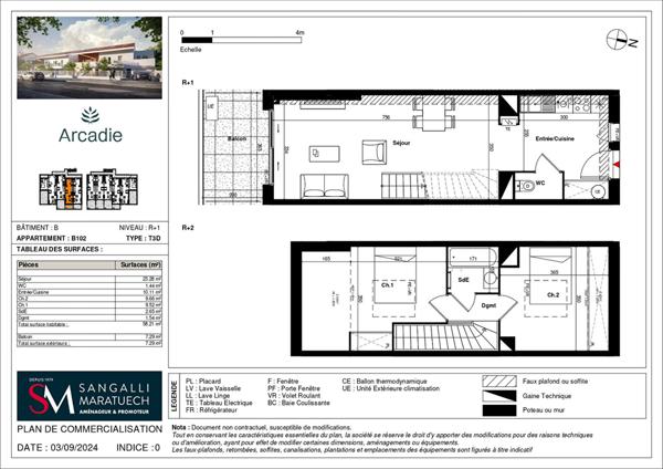 A VENDRE - TOULOUSE Lardenne - Appartement neuf T3 duplex avec balcon et place de parking
