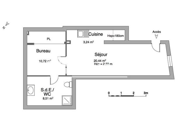 Location Studio meublé 42.91 m² - REZ DE CHAUSSEE Niort 79000