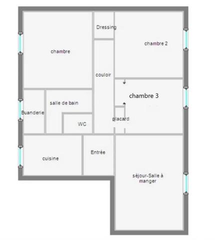 4 pièces - 70 m2 - NANTES 44300 - QUARTIER Rond Point de