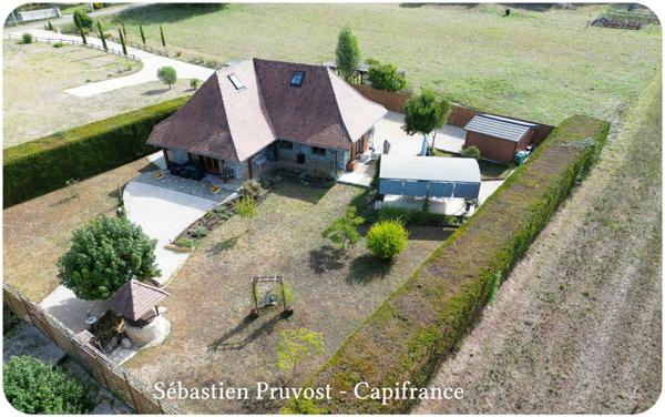 Maison à vendre 4 pièces PROCHE SAINT PARDOUX LA RIVIERE (24), 100m2 hab., terrain 2600m2 env dont 1320 avec Cu, 2 chambres