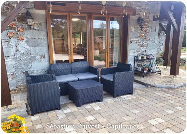 Maison à vendre 4 pièces PROCHE SAINT PARDOUX LA RIVIERE (24), 100m2 hab., terrain 2600m2 env dont 1320 avec Cu, 2 chambres