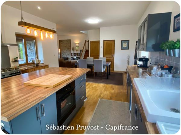 Maison à vendre 4 pièces PROCHE SAINT PARDOUX LA RIVIERE (24), 100m2 hab., terrain 2600m2 env dont 1320 avec Cu, 2 chambres