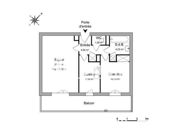 Location Appartement 2 pièces 48.92 m² - 2 AVENUE DES CONTAMINES Saint Julien En Genevois 74160