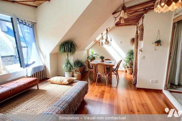 Au centre de Cancale, au deuxième et dernier étage, dans une petite copropriété, appartement co...