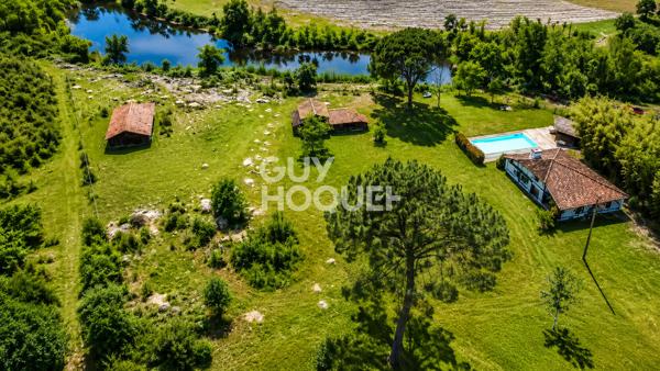 Maison Landaise sur 8 hectares avec étang