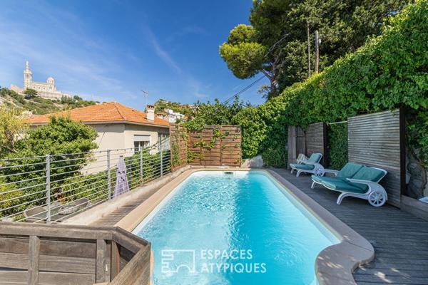 Maison avec piscine et restanques – Vue sur Notre-Dame – Roucas Blanc