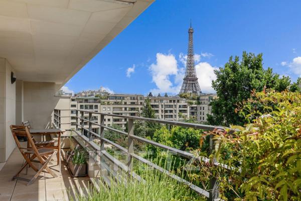 PARIS 16e – PARC DE PASSY- Duplex avec terrasse de plain-pied vue Tour Eiffel