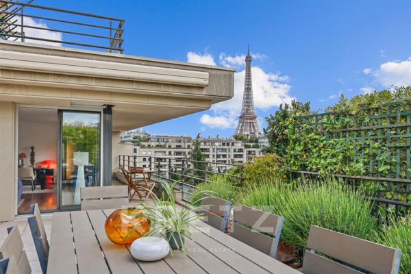 PARIS 16e – PARC DE PASSY- Duplex avec terrasse de plain-pied vue Tour Eiffel