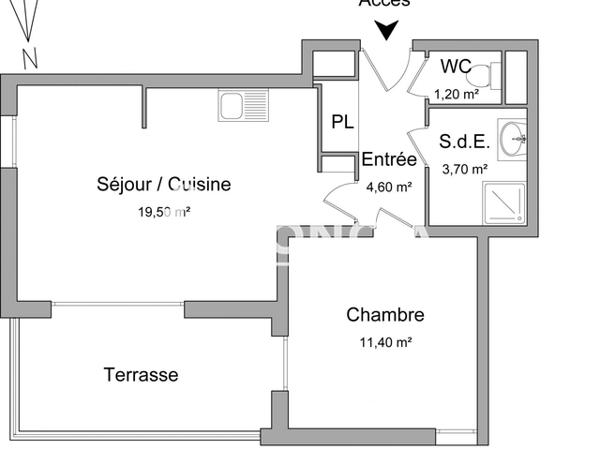 Location Appartement 2 pièces 40.4 m² - 45 ALLEE ANDRE SALVETTI La Seyne Sur Mer 83500