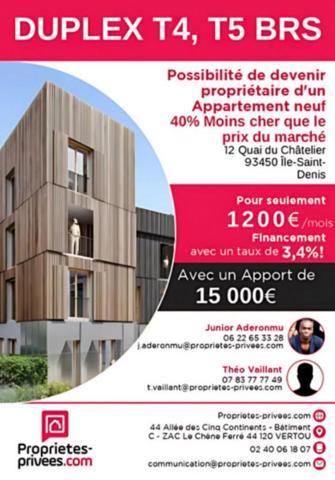 Appartement L Ile Saint Denis 5 pièce(s) 132.7 m2