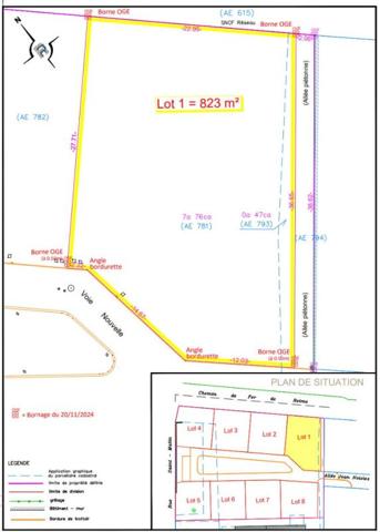 Terrain 823 m² "Jardin des nains" LOT1