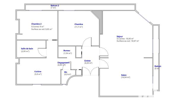Appartement à vendre 4 pièces 75 m² Paris 15
