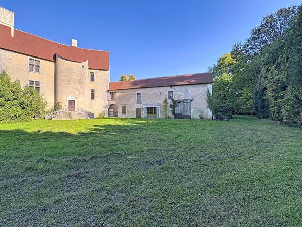 Château féodal du Xe siècle avec parc et rivière
