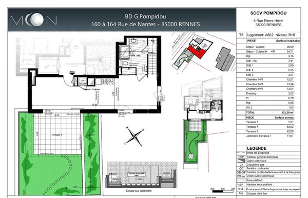 Appartement T5 à vendre Rennes Sacré Coeurs - 122 m² (réf : PJ25414)