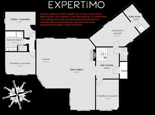 Jard-sur-Mer (85520) Maison de 149 m² avec 4 chambres, à 100 m de la plage. Piscine