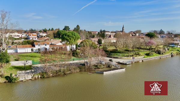Maison avec vue sur la rivière, gîte et double garage. Saint-Sylvestre-sur-Lot (47140)