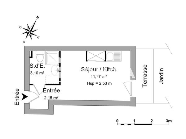 Location Studio 17.02 m² - 738 CHEMIN DES COMBES Antibes 06600