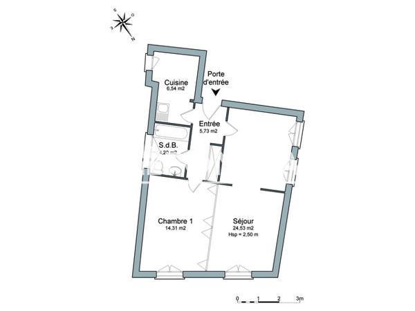 Location Appartement 2 pièces 55.31 m² - 6 RUE DE L'AIL Strasbourg 67000