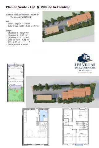 Carro (13500) Carro plage sur la cote bleue , face à la mer Villa de 4 piéces avec terrasse et jardin