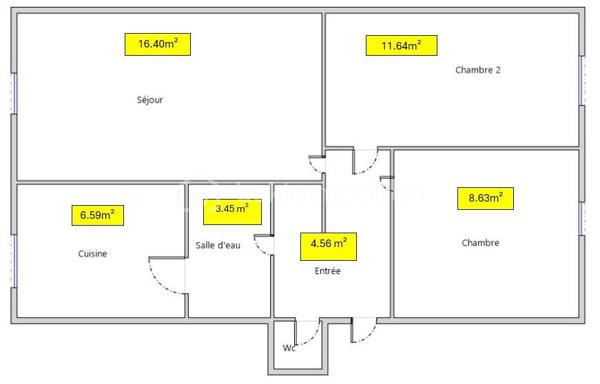Appartement de 52,20 m²