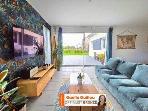 SAINT POL DE LEON : Maison plain-pied de 95 m², 3 chambres + Garage - Terrain 530m²